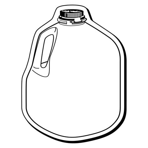 Water Jug Clipart Black And White