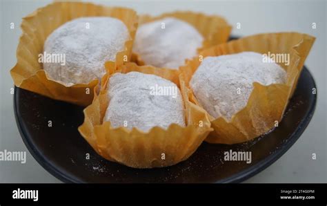 moci or mochi is a food made from sticky rice flour in a round shape ...