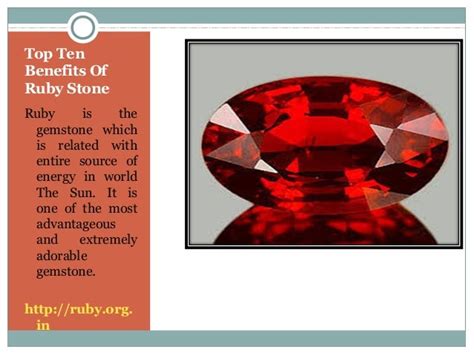 Top ten benefits of ruby stone