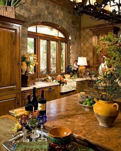 61+ Magnificent Rustic Interior with Italian Tuscan Style Decorations | Country kitchen designs ...