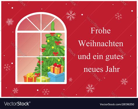 Merry christmas and happy new year on german Vector Image