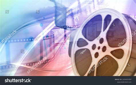 Vintage Film Reel Background 3d Illustration Stock Illustration ...