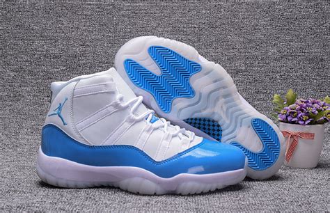 Nike Air Jordan XI 11 Retro White University Blue Men Basketball Shoes 528895-106 - Febbuy