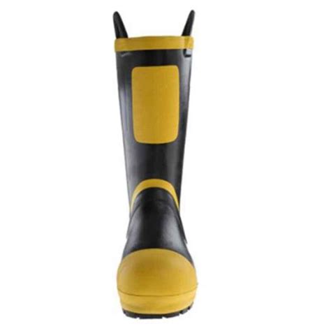 Naffco Black Steel Toe Safety Fire Fighting Boots, Size: 43 - Tool Souk