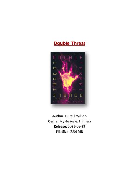 PPT - [PDF] Free Download Double Threat By F. Paul Wilson PowerPoint ...