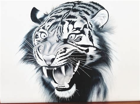 How To Draw A Tiger Roaring