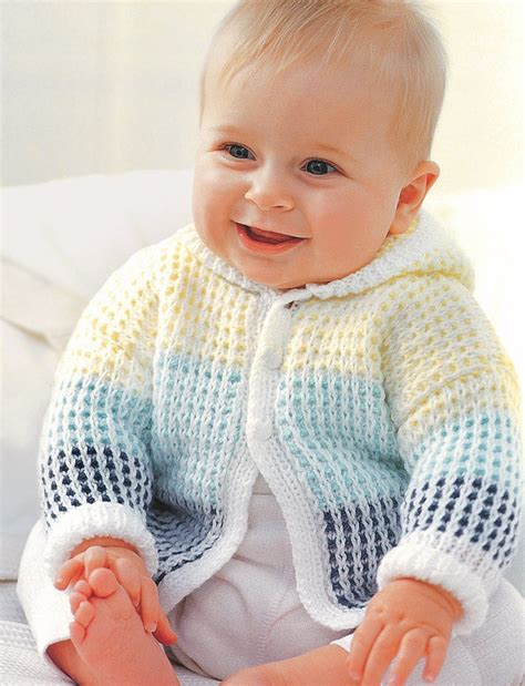 Spring Morning Baby Cardigan Pattern | AllFreeKnitting.com