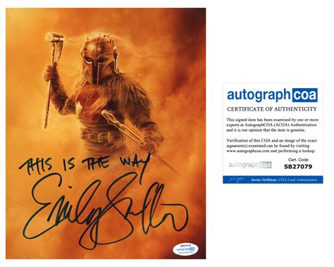 Emily Swallow The Mandalorian Armorer Signed Autograph 8x10 Photo ACOA ...