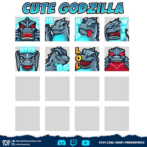 X Godzilla Twitch Emotes Kaiju Chibi Discord Emotes Chibi, , 42% OFF