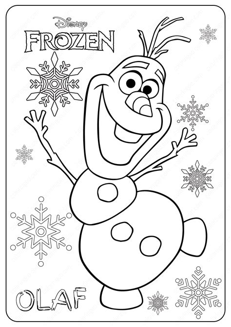 Free Printable Frozen Olaf Coloring Pages