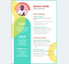 Free Fill In The Blank Resume Templates | Creative resume template free, Resume design template ...