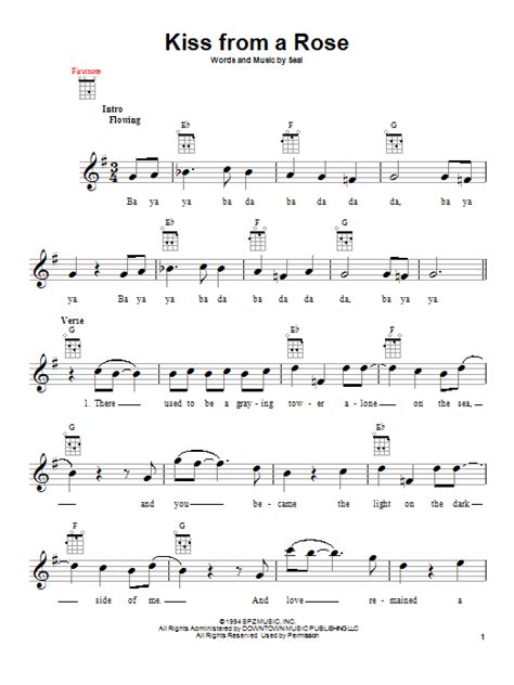 Kiss From A Rose sheet music by Seal (Ukulele – 151947)