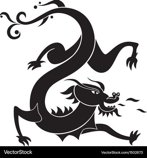 Black dragon Royalty Free Vector Image - VectorStock