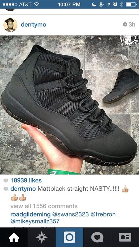 Black matte Jordan 11's Jordan 11s, Justfab, Custom Sneakers, Matte Black, All Black Sneakers ...