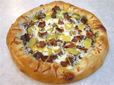 Hamburger Pizza - Bacon Cheeseburger Pizza - Poor Man's Gourmet Kitchen