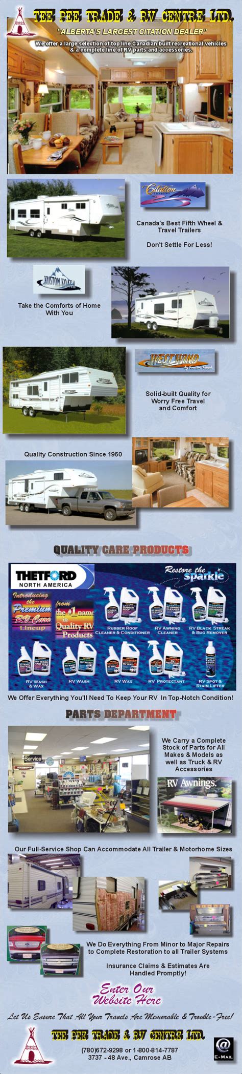 Tee Pee Trade and RV, Rv's, Camrose, Recreational Vehicles, R.V., RV, used, campers, fifth ...