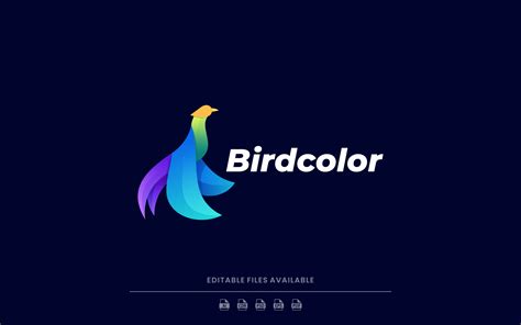 Phoenix Bird Color Gradient Logo