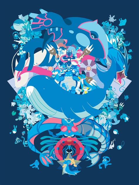 Water Type Pokemon by Jody Perkins/Dizzie Skizze on Storenvy | Pokemon art, Pokemon, Water type ...
