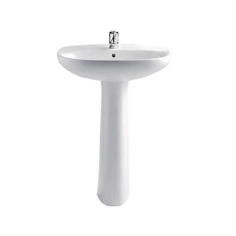 Vasque lavabo colonne sur pied 63cm Polo Zoom pour salle de bains - A ...