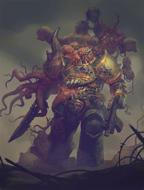 ArtStation - Nurglemarine, Alexei Konev | Warhammer 40k artwork, Warhammer 40k, Plague marines