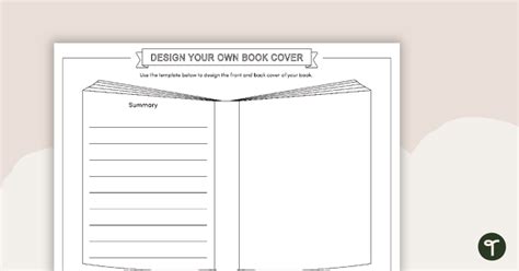 Design Your Own Book Cover Template | Teach Starter