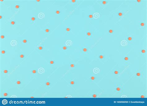 Medical Background. Round Small Pills Pattern on Light Blue Background Stock Photo - Image of ...