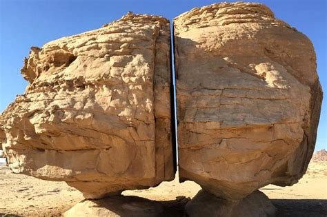 The Al Naslaa rock formation in Saudi Arabia has puzzled scientists for ...