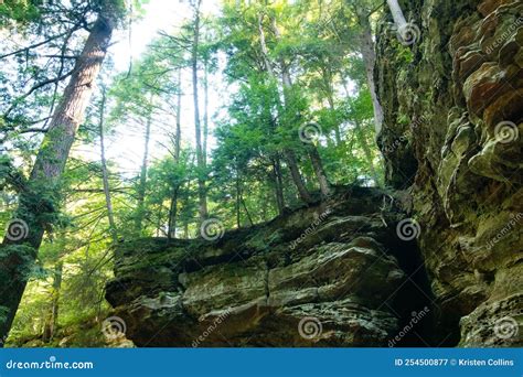 Hocking Hills Rock House stock image. Image of ravine - 254500877