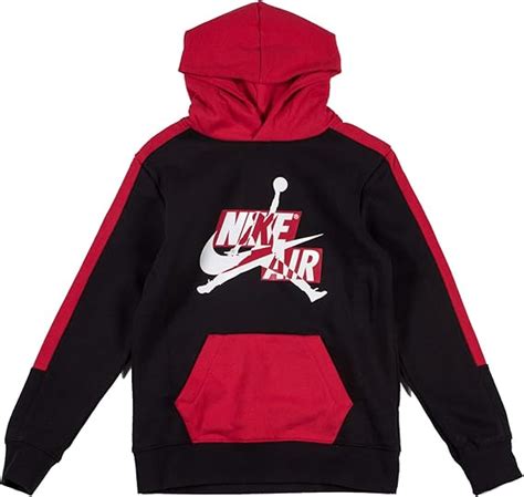 Nike Air Jordan Jumpman Classics III Pull Over Hoodie (6, Black/Red ...