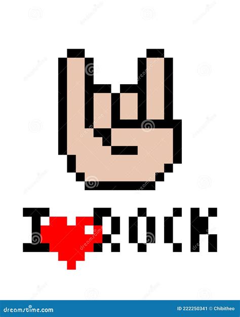 Pixel Rock Band Vector Illustration | CartoonDealer.com #26047302