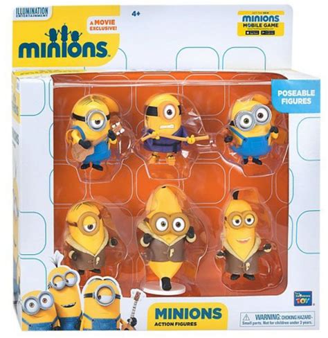 Target Exclusive Despicable Me Minions Movie Exclusive Poseable Action Figure Set - 6 piece ...