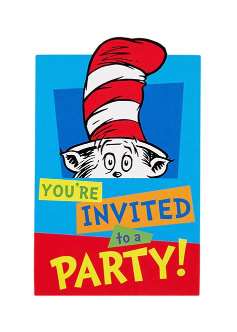 Dr. Seuss Invitations - 8ct - Party On!