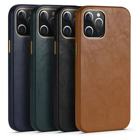 Fashion Business Luxury Genuine Leather Case For iPhone 12 11 Pro Max ...