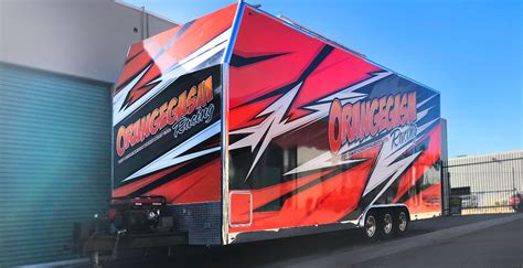 TRAILER WRAP for ORANGEGASM DRAGBOAT RACING