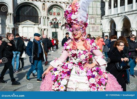 Woman Wearing Carnival Costume at Traditional Venice Carnival Editorial Photo - Image of ...