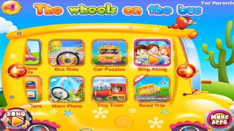 The Wheels On The Bus Fun Games For Toddlers | Learning Letters & Cars - YouTube