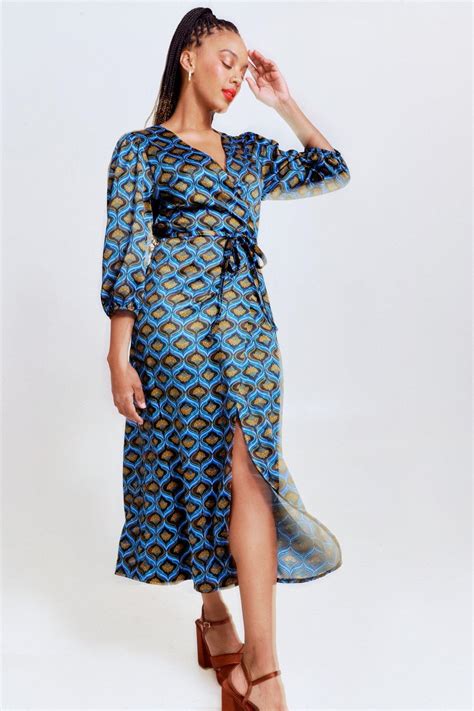 Satin Wrap Dress