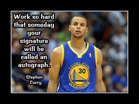 Inspirational Stephan Curry Basketball Autograph Quote Poster Wall Art Gift Motivation Wall ...