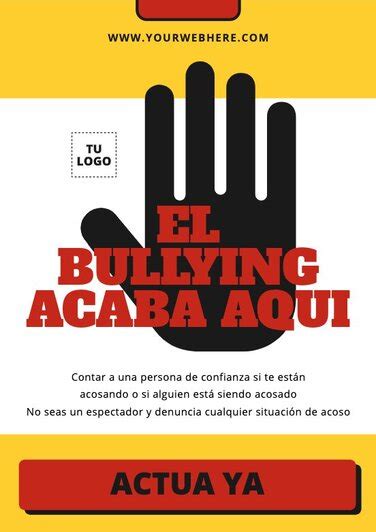 Carteles gratuitos Anti Bullying para escuelas