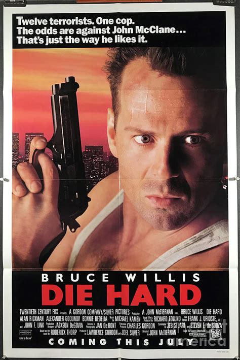 Die Hard Original Vintage Action Movie Poster Starring Bruce Willis ...