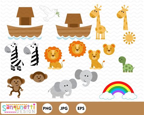 Noah's Ark Clipart Religious Digital Art Instant Download - Etsy Australia