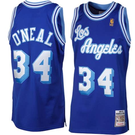 Mitchell & Ness Shaquille O'Neal Los Angeles Lakers 1996-1997 Hardwood Classics Throwback ...