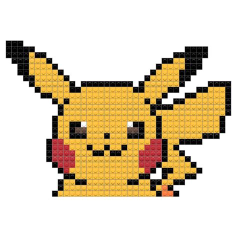 8 Bit Pikachu Minecraft Grid