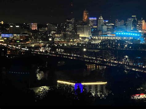 Cincinnati Bengals lit up their Stadium in blue and white as show of ...