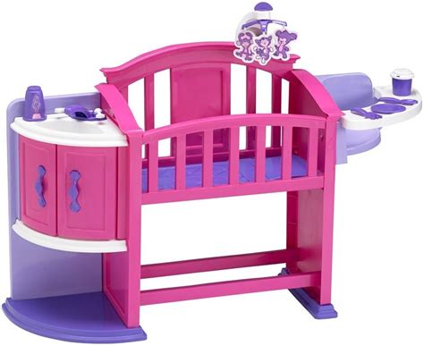 Baby Doll Crib Highchair Nursery Kitchen Sink Dishes Set Kids Play House Center | eBay | Baby ...