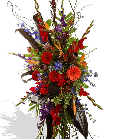 Vibrant Celebration Standing Funeral Spray delivered in Baton Rouge, LA ...