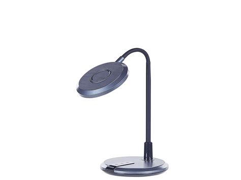 Schreibtischlampe LED silber / schwarz 43 cm rund COLUMBA | Beliani.de