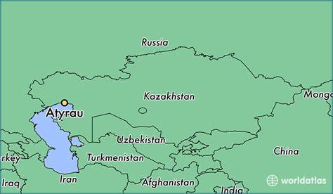 Where is Atyrau, Kazakhstan? / Atyrau, Atyrau Map - WorldAtlas.com