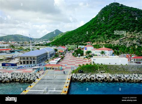 Philipsburg, St. Maarten aerial and landscape view Stock Photo - Alamy