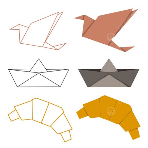 Origami Paper Boat Croissants Illustration, Origami Dove, Origami Boats ...